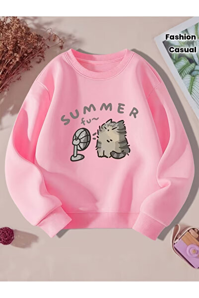 Cevval Children's Crew Neck Printed Sweatshirt