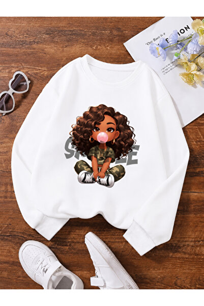Cevval Children's Crew Neck Printed Sweatshirt