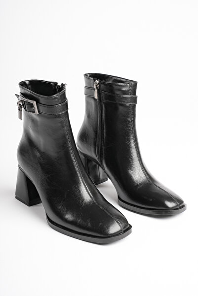 Griffa Shoes Γυναικείες μαύρες μπότες και μποτάκια με χοντρό τακούνι και τετρ...