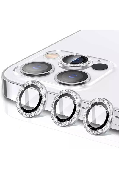 GrandMobile Protecție cameră stil diamant argintiu pentru iPhone 12 Mini