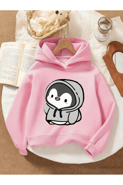 YUNAYT Children's Hooded Printed Sweatshirt