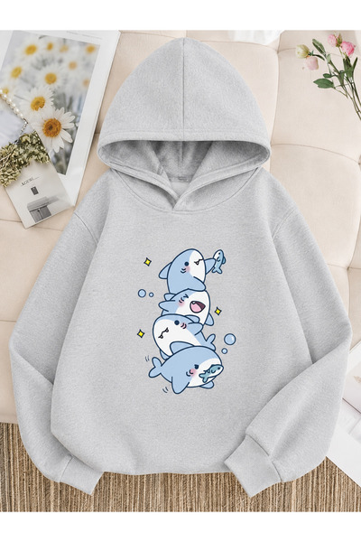 Cevval Children's Hooded Printed Sweatshirt