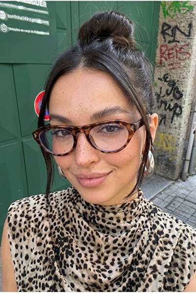 Eyesofia Rigel Vintage Leopard Frame Ultra Light Blue Block Blue Light Filter...