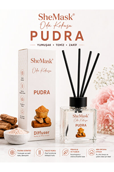 SheMask Oda Kokusu Pudra Bambu Çubuklu Oda Kokusu Pudra Kokulu Reed Diffuser ...
