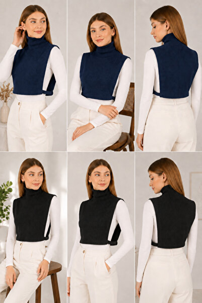 mirach Pachet Eco de 2 piese, negru și bleumarin, cu guler complet închis, di...