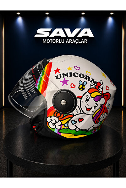 TTNC UNICORN DESENLİ ÇOCUK KASKI