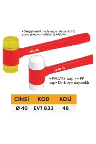 Eltos VİDALI TOKMAK PLAS. 40 mm