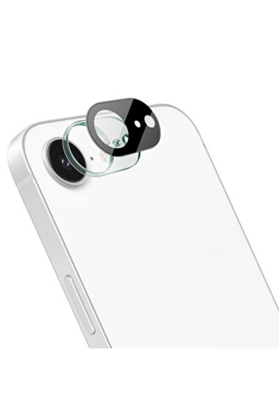 Techsuit Protecție cameră pentru iPhone 16E/ 17E, Sticlă integrală, - Negru