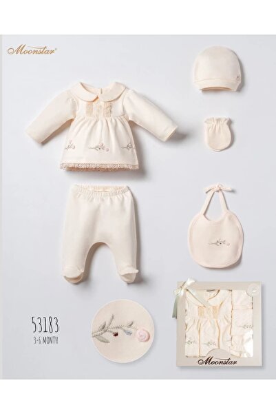 Moonstar Lace 5-Piece Hospital Discharge Set - Floral Embroidered