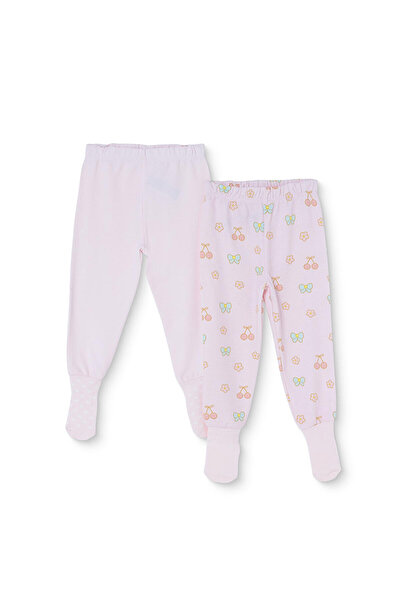 ebebek Hello Baby HelloBaby Kız Bebek 2li Pantolon Kiraz Baskılı Çoraplı