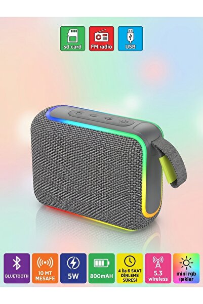çınaroğlu avm GO 4 Mini RGB Işıklı Bluetooth Speaker Taşınabilir Ses Bombası ...
