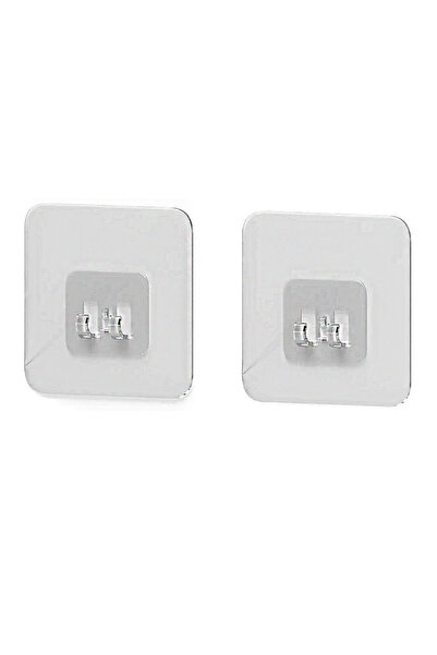 Edora Home Yedek 2 Adet Yapışkanlı Askılık Sticker Banyo Köşeliği Askısı Mutf...