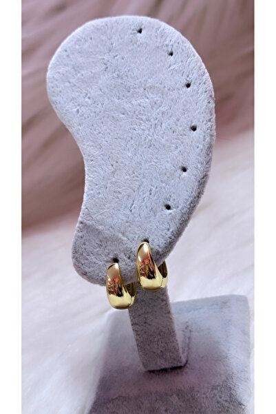iky aksesuar Xuping Curved Hoop Earrings 2 cm