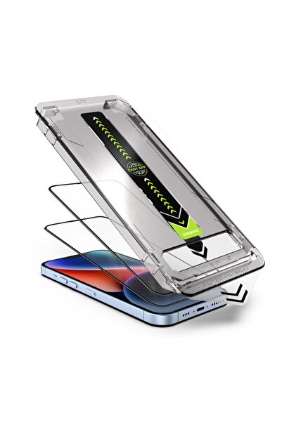 GrandMobile Pachet 2 în 1: 2 folii de sticlă HD Titan și 1 kit de instalare cu aplicare ușoară și eliminare a prafului pentru iPhone 16 Pro Max