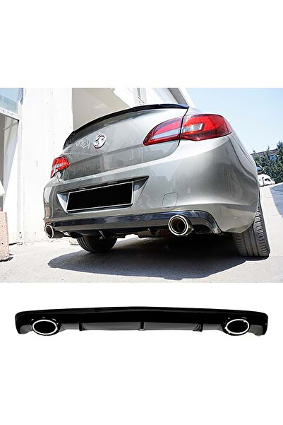 HasAkman Opel Astra J Sedan OPC Difüzör + Egzoz Görünüm Parlak Siyah Difizör ...