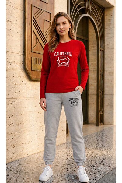 CLOTHES33 Zero Collar Sweat Suit 2-Piece Combination Winter Shardoon Californ...