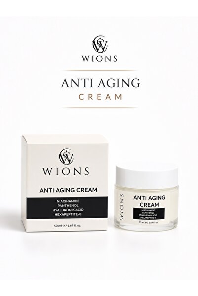 Anti Aging Cream Niacinamide Panthenol Hyaluronik Asit Hexapeptide-8 Yüz Kremi 50 ml