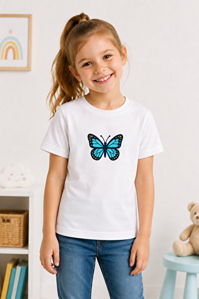 FAVORİST Girl's Mixed Printed Cotton Combed Cotton T-Shirt