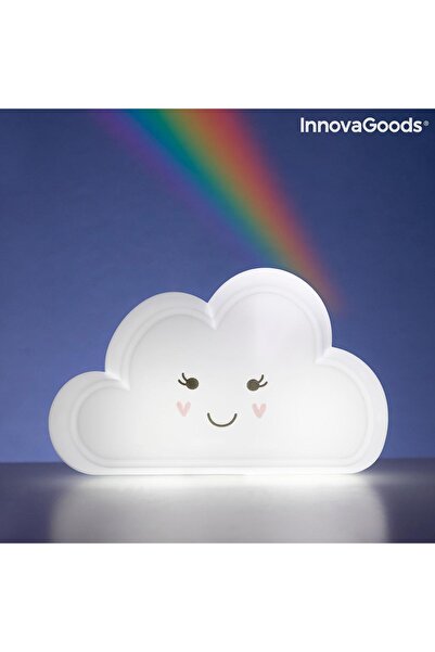 InnovaGoods Λάμπα Προβολέας LED Ουράνιο Τόξο για Παιδιά, Λευκή, 18x6x11εκ. (V...