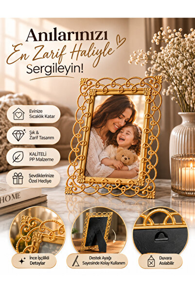 KÜBRA Çerçeve 3 Adet Aura Serisi Dekoratif Modern Plastik Fotoğraf Çerçevesi ...