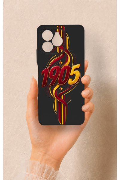 Vip Case Omix X6 Compatible Yellow Red Ivy Patterned Silicone Case