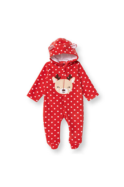 ebebek Hello Baby HelloBaby Kız Bebek Polar Tulum Hayvan Baskılı Fermuarlı Ka...