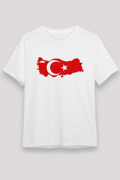 Darkhane Turkey Map Moon Star Printed T-Shirt