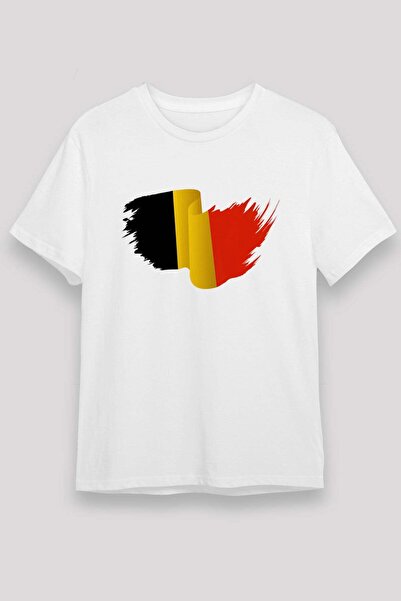 Darkhane Belgium Flag Brushstroke Printed T-Shirt