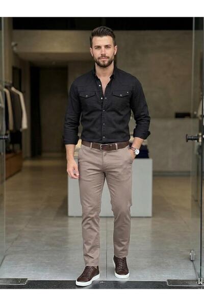 Volans Moda 5187 Gabardine Shirt with Pocket Covers