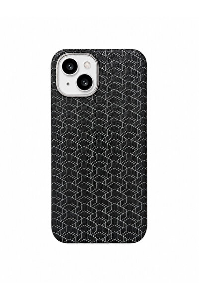 iPhone 15 Uyumlu Geometrik Desenli Sert Kılıf