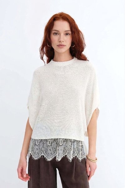 Dier Moda Tricotaj cu dantelă la tiv Fmoda3366