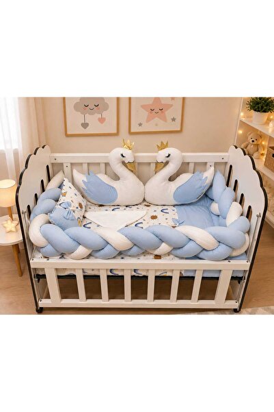 JULYA KİDS Duck Cotton 3-Piece Braided Edge Protection, 6-Piece 60X120 cm Bab...