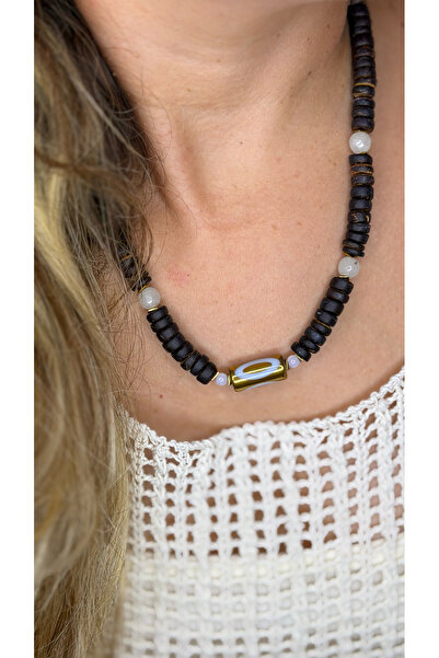 Tuvita Collection Bodrum Tuvita Women's Coconut Beaded Natural Stone Detailed...