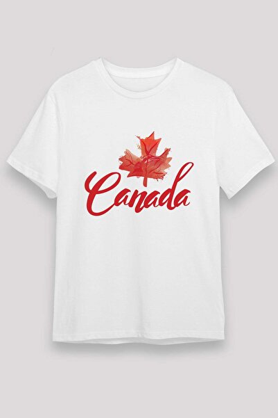 Darkhane Canada Lettering Maple Leaf Printed T-Shirt
