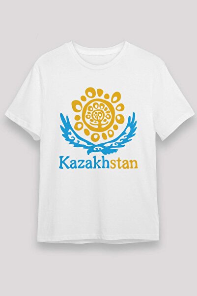 Darkhane Kazakhstan Sun Eagle Symbol Printed T-Shirt