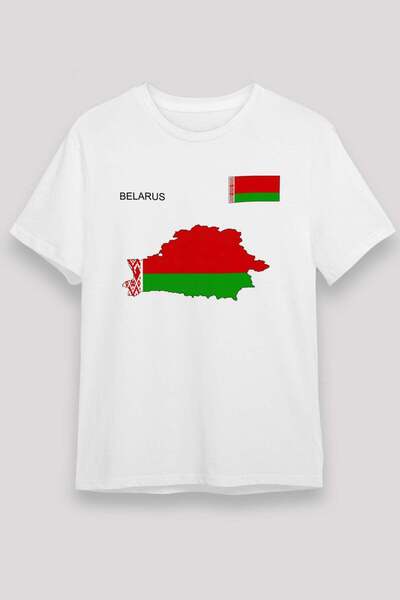 Darkhane Belarus Map and Flag Printed T-Shirt