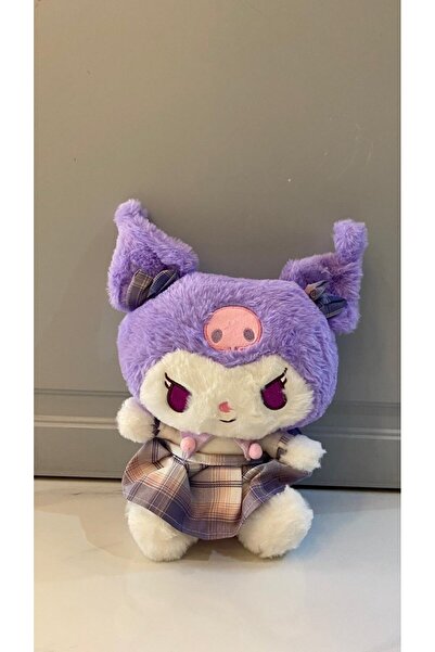 Magicway Cute Kuromi and My Melody Plush Toy in Plaid Dress 30 cm - Soft Figu...