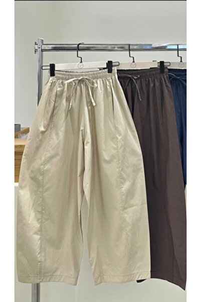 Hooopstore Rahat Kesim Geniş Paça Camel Pantolon