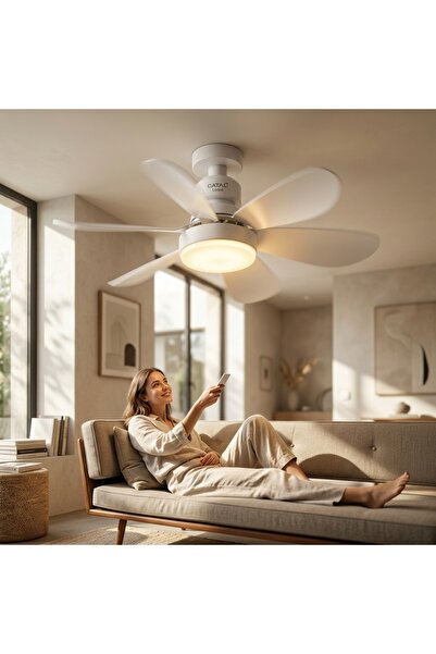 Eco Lounge 1 Adet Cata Ct 1154 Lodos 62w Fanlı Led Ampul 3 Renk