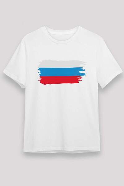 Darkhane Russia Flag Brushstroke Printed T-Shirt