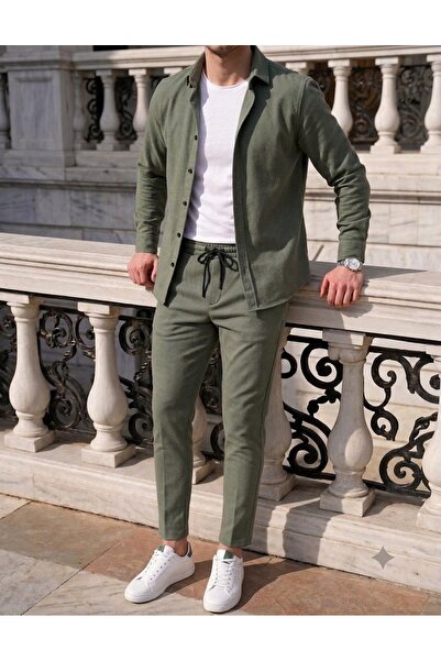 ATKGİYİM Men's Pants*Shirt-T-Shirt Combination 3-Piece Set