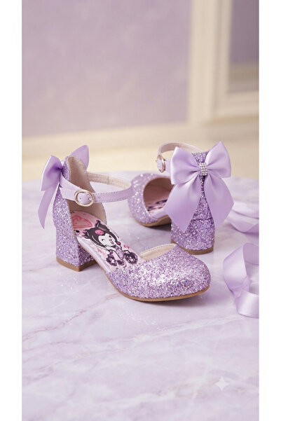 PATİK BEBE Girls' Kuromili Bow Decorated Purple Color Illustrated Comfortable...