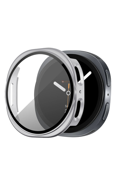 NovStrap Samsung Galaxy Watch 9 40mm ile Uyumlu Kılıf Sert PC Kasa ve Cam Ekr...