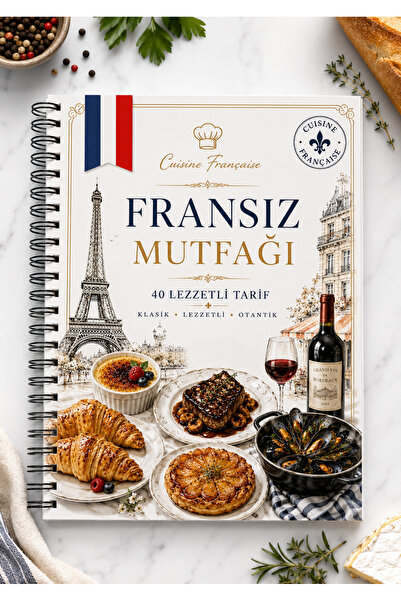 Eseran Print Fransız Mutfağı 40 Lezzetli Tarif Spiralli Yemek Tarifi Defteri ...