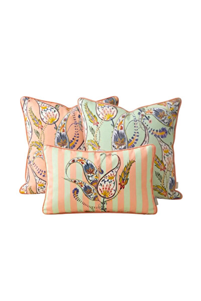 white rabbit home Etnik Desen Kırlent Seti ( 3 adet)