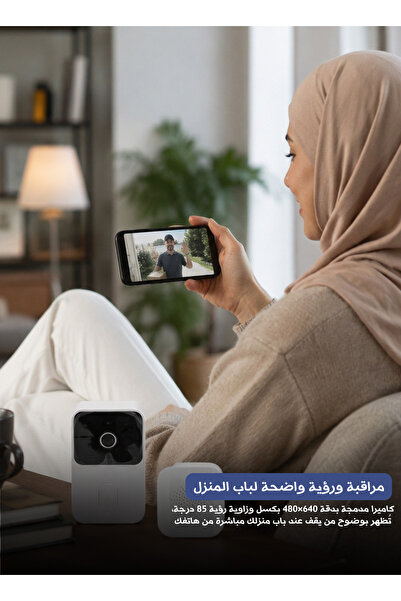 Generic Wireless Smart Doorbell Camera 2.4GHz WiFi with 640×480 HD Video, Inf...