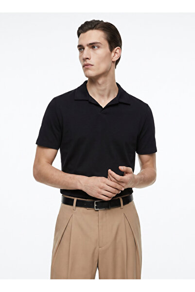 ALTINYILDIZ CLASSICS Siyah Erkek Slim Fit Polo T-Shirt ACE091262109_SYH