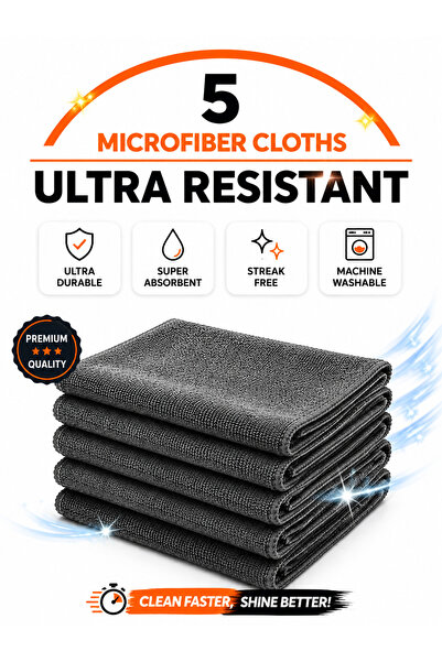 MADOR 5 Lavete Microfibră Ultra-Rezistentă