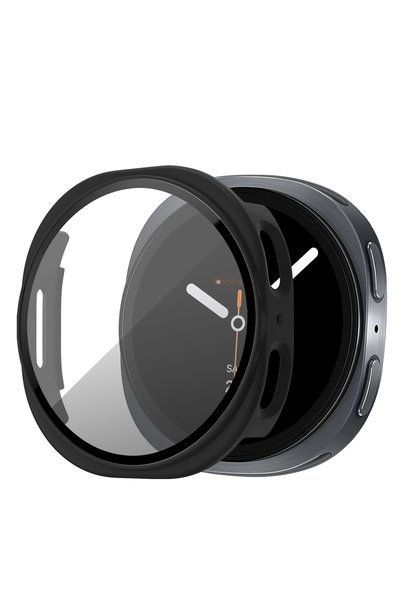 NovStrap Samsung Galaxy Watch 9 40mm ile Uyumlu Kılıf Sert PC Kasa ve Cam Ekr...