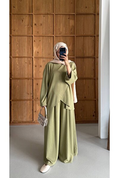 Bliss Women's Hijab Double Set, Loose Tunic, Loose Trousers, Suitable for Dai...